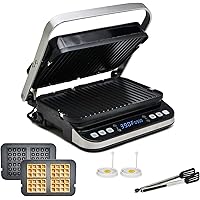 Yedi Total Package 6-in-1 Digital Grill, Waffle Maker, Panini Press, Griddle, with Deluxe Accessory Kit