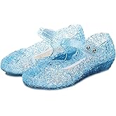 TANDEFLY Flats Mary Jane Dance Party Cosplay Shoes, Snow Queen Princess Sandals for Little GirlsToddler, Birthday, Christmas