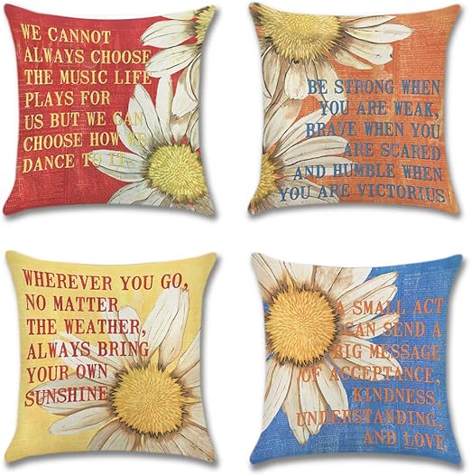 Amazon Com Artscope Home Decor Throw Pillow Covers 18 X 18 Inches