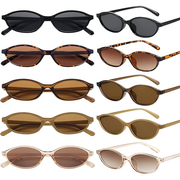 Amazon.com: Fsmiling Womens Oval Sunglasses Bulk Small Cat 