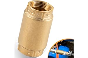 USSURAY 1 Inch Brass Check Valve for Well Pump, One Way Back Flow Preventer Check Valve, 1" Female Pipe Thread