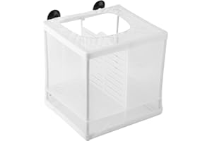 Pssopp Fish Incubator Mesh Box Aquarium Breeding Hatchery Fish Tank Isolation Mesh Young Fish Hatchery Incubator with Isolation Board for Separate Special Fish