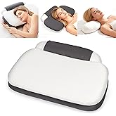FUBOTRAD Memory Foam Tri-Functional Contour Pillow for Neck & Shoulder Pain Relief, Ergonomic Cervical Support Pillow for Side and Back Sleepers, Firm Bed Pillow for Deep Sleep, White