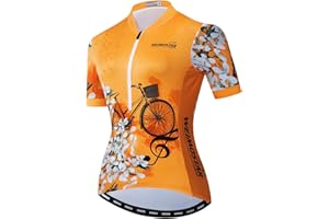 Women Cycling Jersey Half Zipper Bicycle Bike Breathable Short Sleeve Shirt Clothing Tops