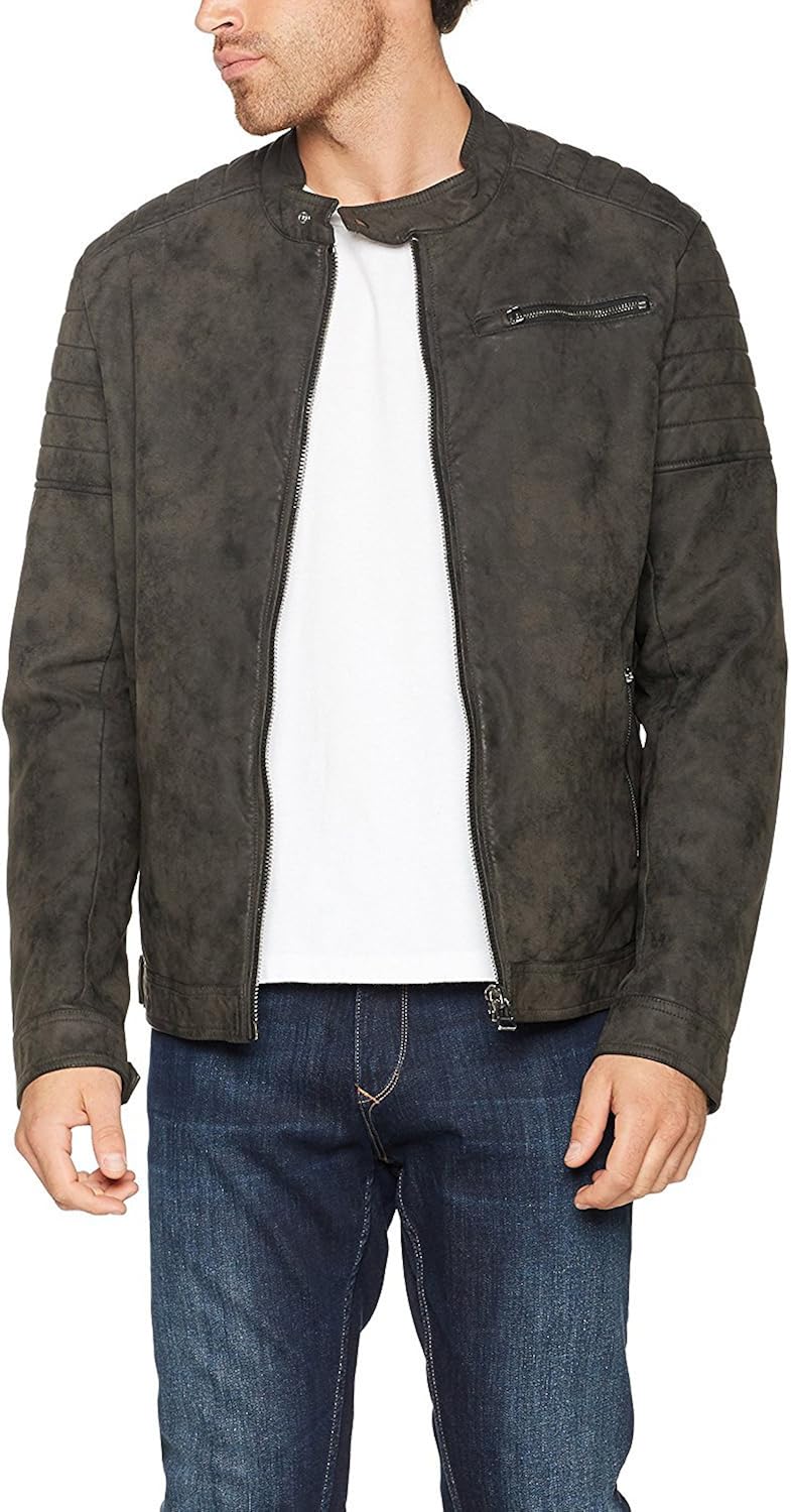 ESPRIT Herren Jacke – Schmale Passform, Leicht Wattiert, Mit Wollanteil & Reißverschluss