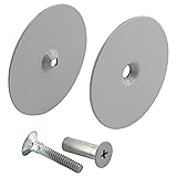 Prime-Line U 9515 Steel Door Hole Cover Plate, Gray