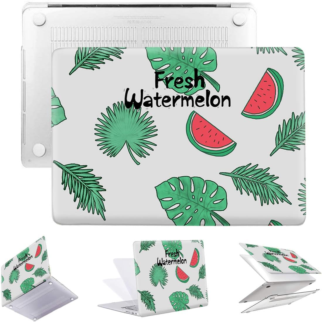 PapyHall MacBook Retina 12 Case Transparent Plastic Shell Case Only Compatible 2017/2016/2015 Release MacBook 12 inch Retina Display Model: A1534 Fresh Watermelon