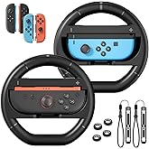 BINBOK VR Steering Wheel for Nintendo Switch 2/Switch1/Oled Joycon Controller, Racing Wheel for Mario Kart World/8 Deluxe Games With Ergonomic Grip, Switch 2 Accessories 2025