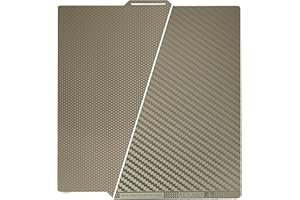 RETUXEP Honeycomb+Carbon Fiber Pattern Etched Bambu Build Plate for Bambu Labs X1C/X1/X1E/P1P/P1S/A1 3D Pritner, Double Sided 0.5mm Flexible Sheet Spring Steel Plate for Bambu Lab 3D Printer 257x257mm