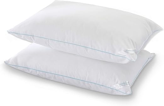 Amazon Com Downluxe Set Of 2 Down Alternative Bed Pillows Queen