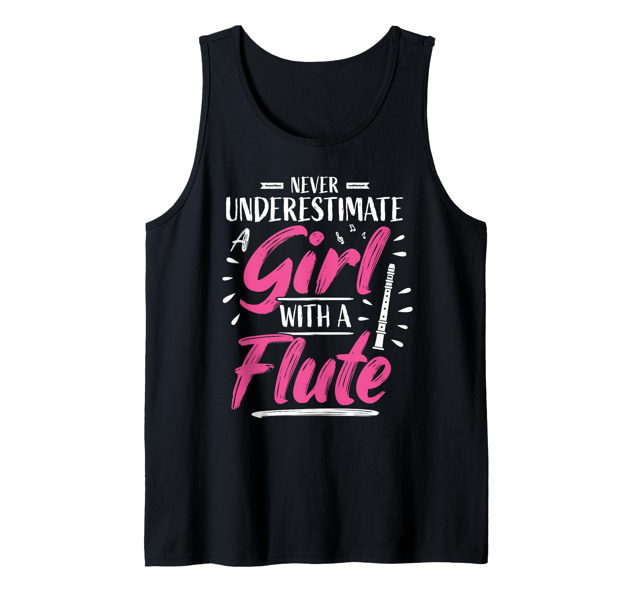 Girls Flute Player Flute Player Tank Top