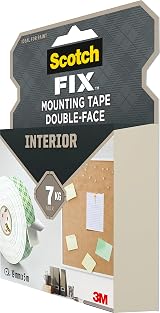Scotch FIX Interior Mounting Tape 19mm x 5m White Holds Up to 7 kg view 5