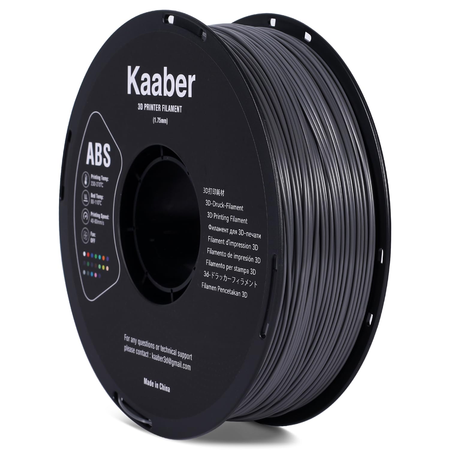 Kaaber Gray ABS Filament 1.75 mm,1KG 3D Printing