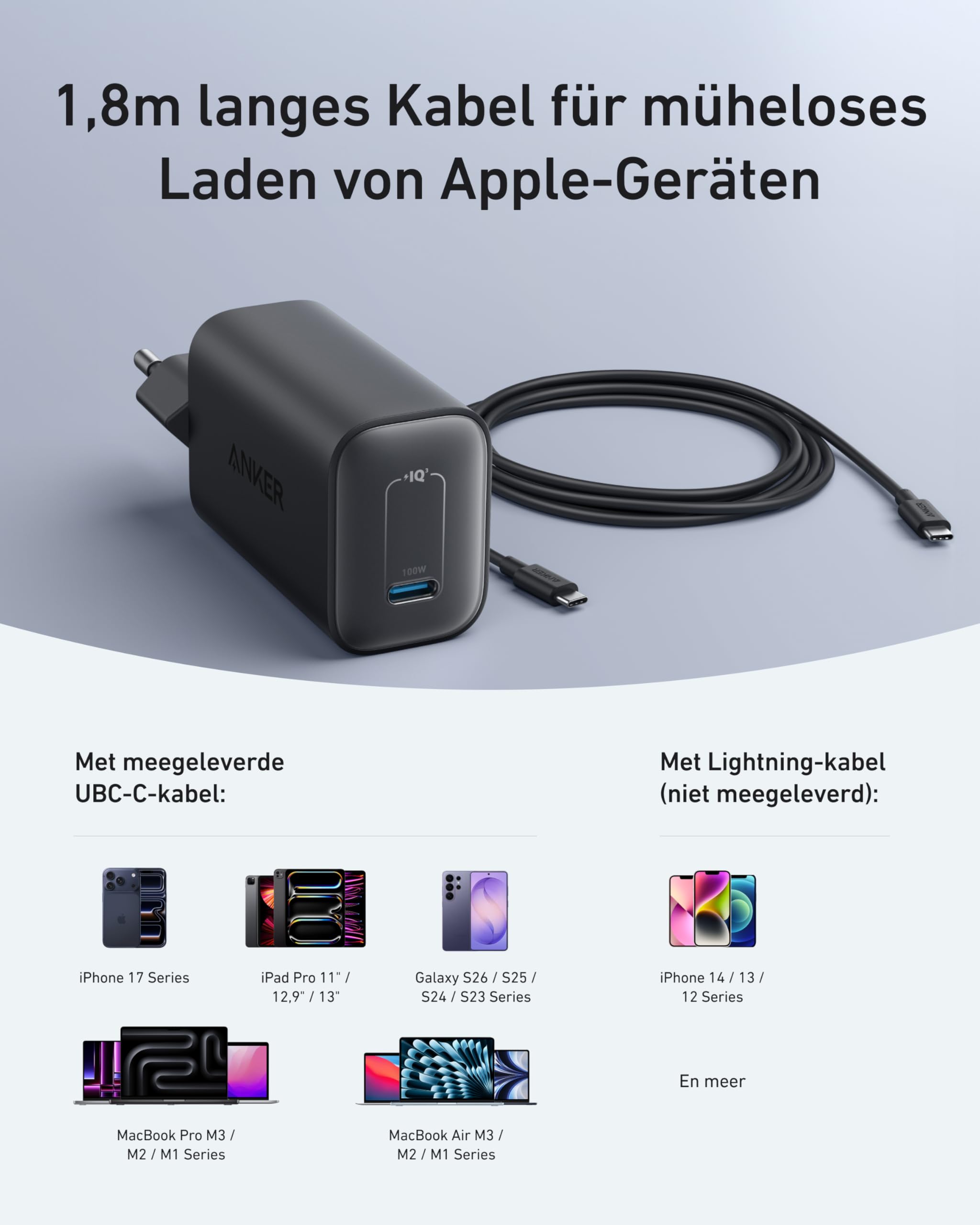 Anker Nano 100W USB C Ladegerät, Laptop Netzteil 6