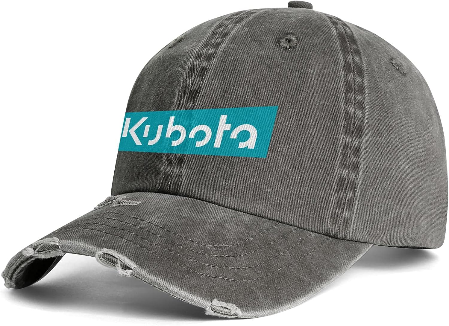 LunchBaggg Washed Denim Cap Kubota.Logo.b Baseball Hat Adjustable