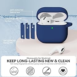 for AirPods 4 Case, Soft Silicone Protective Case