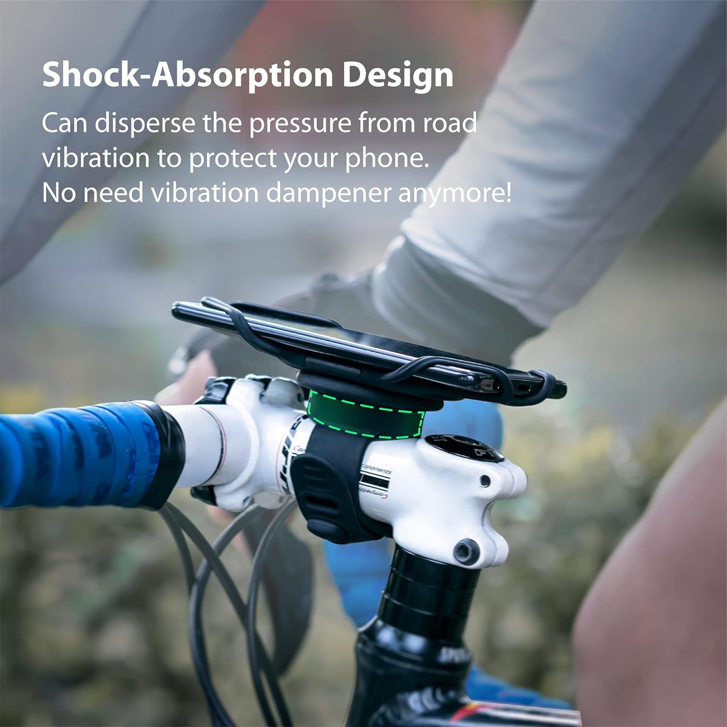 Bone Bike Tie Connect Kit, 360° Rotation Universal Bike & Motorcycle Phone Mount for Universal Stem & Handlebar, Fits 4.7"-7.2" Phones for iPhone 12 11 Pro Max Mini Samsung Galaxy S20 and More