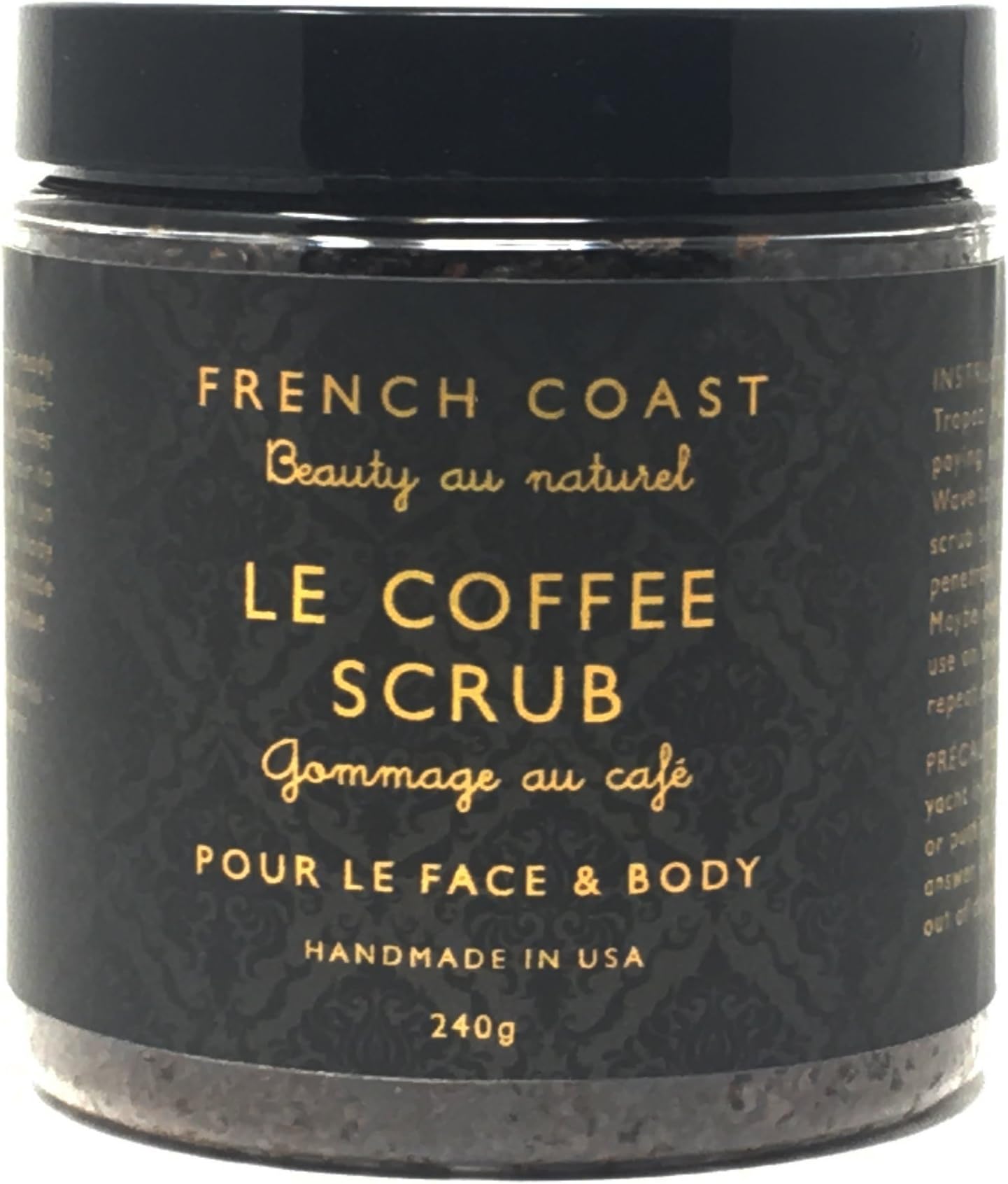 French Coast Original Coffee Scrub - 100% Organic Handmade in USA Face & Body Coffee Scrub