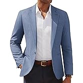 PJ PAUL JONES Men's Casual Blazer One Button Lightweight Sport Coats Solid Notched Lapel Suit Jackets
