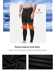 Dalavch 4 Pack Men Thermal Compression Pants,Fleece