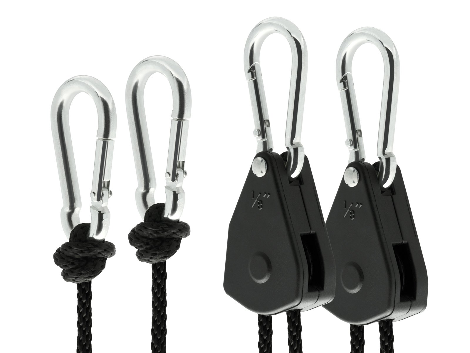 TRAFIKA Rope Ratchet 1 pair / 2 units: Strong Rope Ratchet up to 68kg (150lbs) for Reflectors & Heavy Filters for Hydroponic/Grow Tents