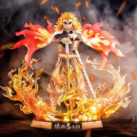 Kao0yan Demon Slayer Rengoku Kyoujurou Pvc Figurines D Action Jouets Gk Anime Kimetsu No Yaiba Pvc Figurine Jouet Cm Amazon Fr Cuisine Maison