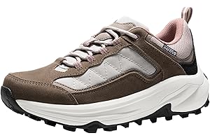 NORTIV 8 Women's Waterproof Hiking Shoes with Arch Support Outdoors Leather Walking Trekking Camping Tennis Workout Cross Training Sneakers Wicklow