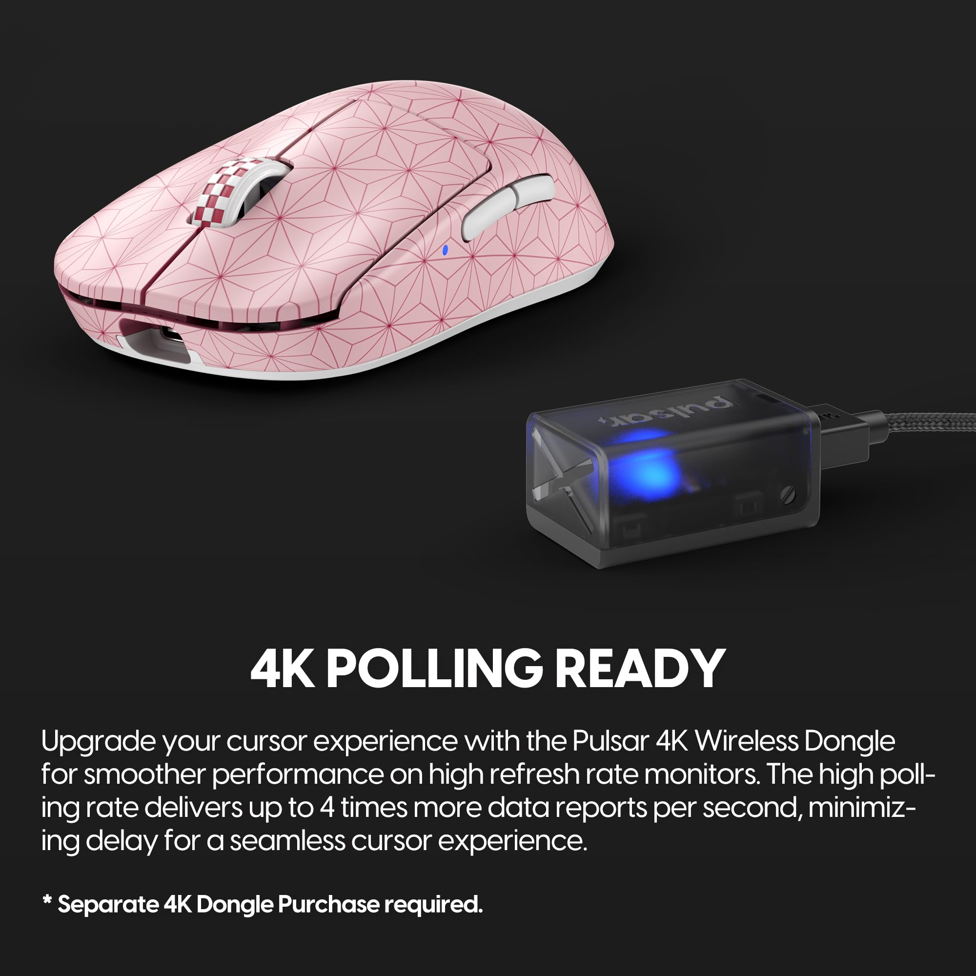 Pulsar Gaming Gears [Pulsar x Demon Slayer X2V2 Mini Wireless Gaming Mouse, Ultra Lightweight Collectible Mouse, Symmetrical PC Mac Computer Mice, Optical Switch, 2.4 Ghz 1 ms (Superglide Included)