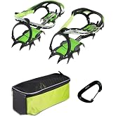 BRS S1B Teeth Ice Crampons Skid Spikes Winter Snow Boots Shoe Cover Clips with Carabiner for Outdoor Hiking and Climbing (2.5)