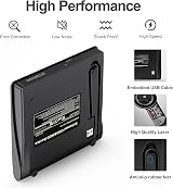 ORIGBELIE External CD DVD Drive USB 3.0 Burner RW ROM Player Laptop Mac Win view 7