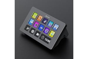 ULANZI Stream Controller Macro Keyboard D200 U-Studio Macro Pad 14 LCD Keys, 13 Customizable Macro Keys Deck to Control Apps and Software, Trigger Actions in OBS, Twitch, YouTube and more, for Mac/PC
