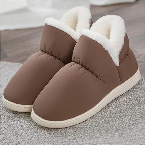 Amazon Co Jp Wxfxbkj ウールの足首のブーツスリッパ 男 の保持暖かい靴屋内の毛皮のスライドの男性の家の短い豪華なスリッパユニセックスハウスブーツ男冬のふわふわスライド Color Brown B Shoe Size 7 ホーム キッチン