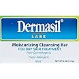 Dermasil Moisturizing Cleansing Bar Soap for Dry Skin Treatment, Non-Comedogenic, Hypoallergenic & Mild, 4.0 Oz