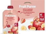 Mama Bear Organic Apple Banana Strawberry Purée Pouches 6 x 90g view 4