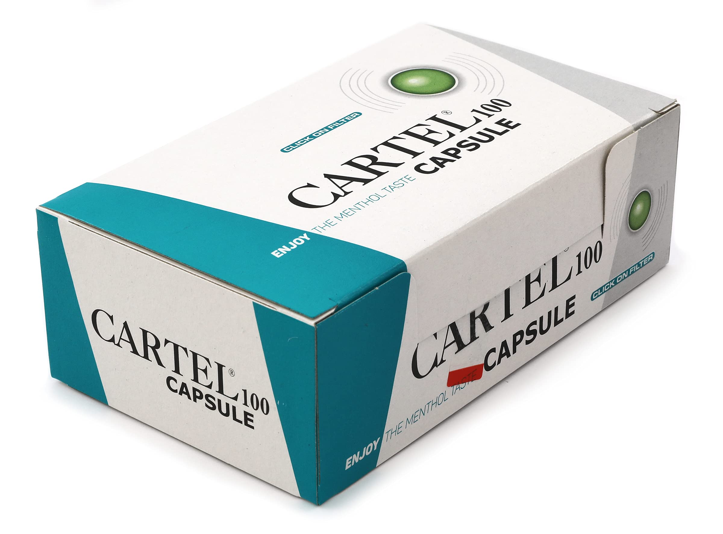 Cartel Capsule 100 Menthol filtered Cigarette tubes - 1 box with 100 tubes