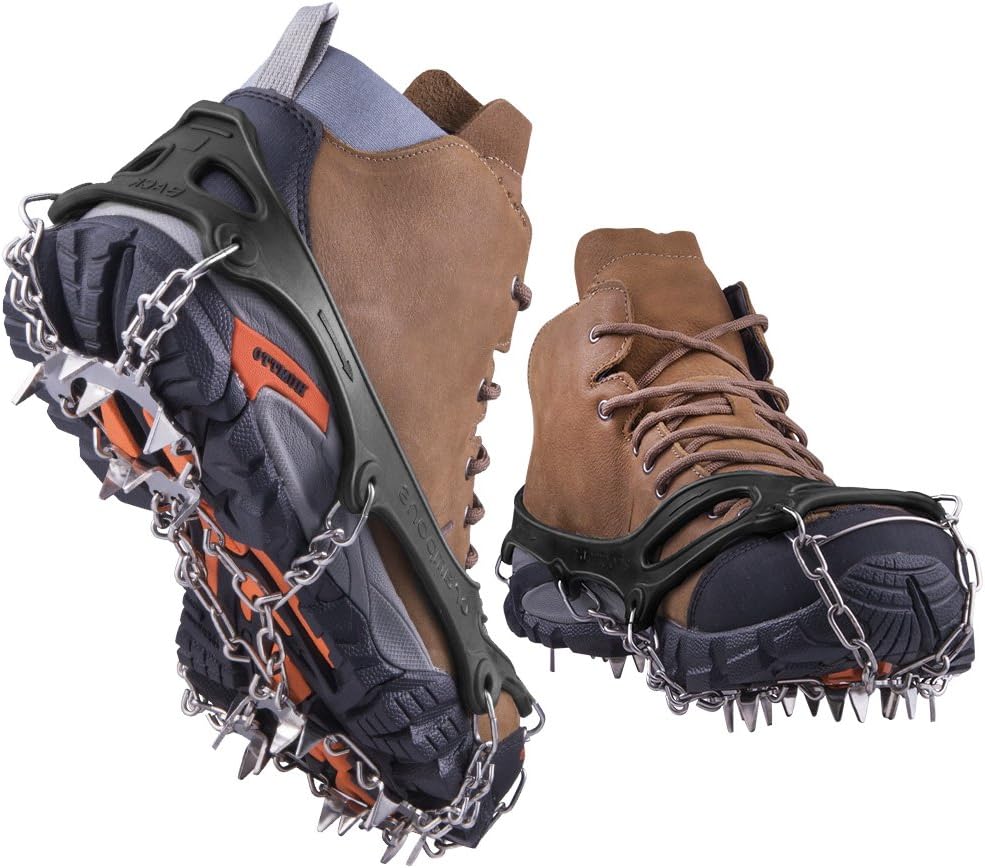 WEYN 19 Dents Crampon à Neige et Glace en Acier Inoxydable Anti Glisse
