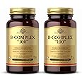 Solgar B-Complex "100" - 100 Vegetable Capsules, Pack of 2 - Energy Metabolism, Cardiovascular Health, Nervous System Support - Non-GMO, Vegan, Gluten Free - 200 Total Servings
