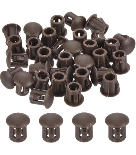 Uxcell 15Pcs Plastic Hole Plugs, 25mm(1") Flush Type Panel Plugs, Round