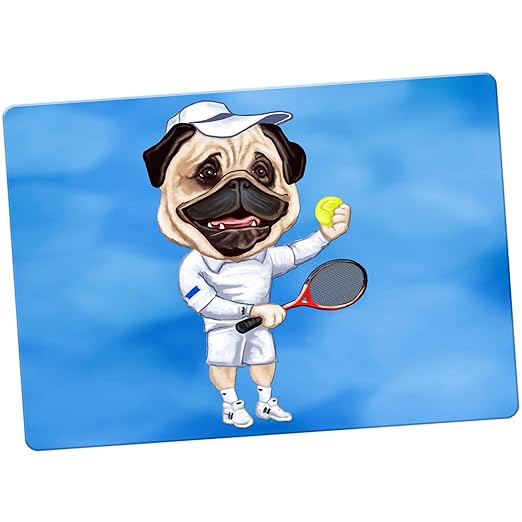Pug atleta deporte Rugby fútbol tenis imán para nevera, Tennis ...