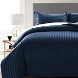 MOONLIGHT20015 Double Duvet Set Reversible Stripes Navy 200x200 cm view 5