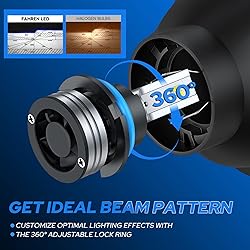 FAHREN 9007 LED Bulb, 33000LM Super Bright, 6500K