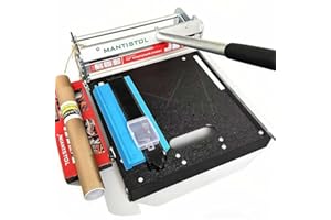 MANTISTOL 13" Pro Rigid Core Vinyl floor Cutter with Notching Tools and Extra Blade, Cuts LVP, WPC, LVT, SPC, VCT, PVC for Complex Jobs! No Chipping, No Power Needed!