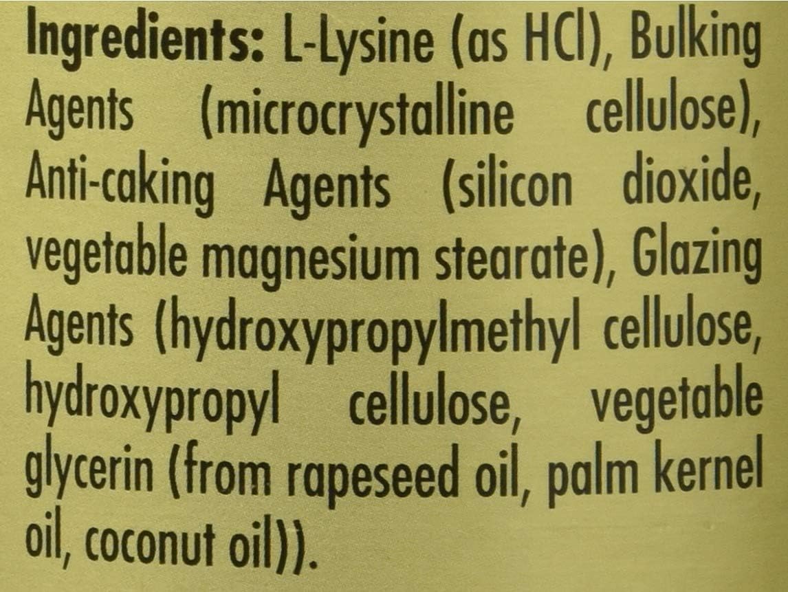 Solgar L-Lysine 1000 mg, 250 Tablets - Enhanced Absorption and Assimilation - Promotes Integrity of Skin and Lips - Collagen Support - Amino Acids - Non-GMO, Vegan, Gluten Free - 250 Servings: Health & Personal Care