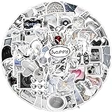 Trendy Vintage Aesthetic Stickers, 66Pcs Silver