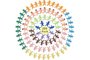SHAOQINLIN Mini Plastic Babies, 200 Pcs Mini Baby 1 Inch Small King Cake Babies Bulk Plastic Baby Ice Cube Game DIY Tiny Party Decorations (10 Colors)
