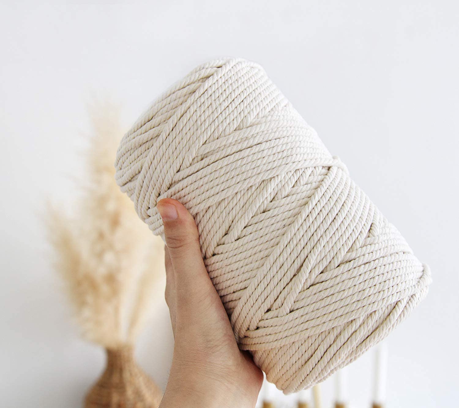 Macrame Cord 3 Strand Macrame Twisted Rope for Handmade Plant Hanger