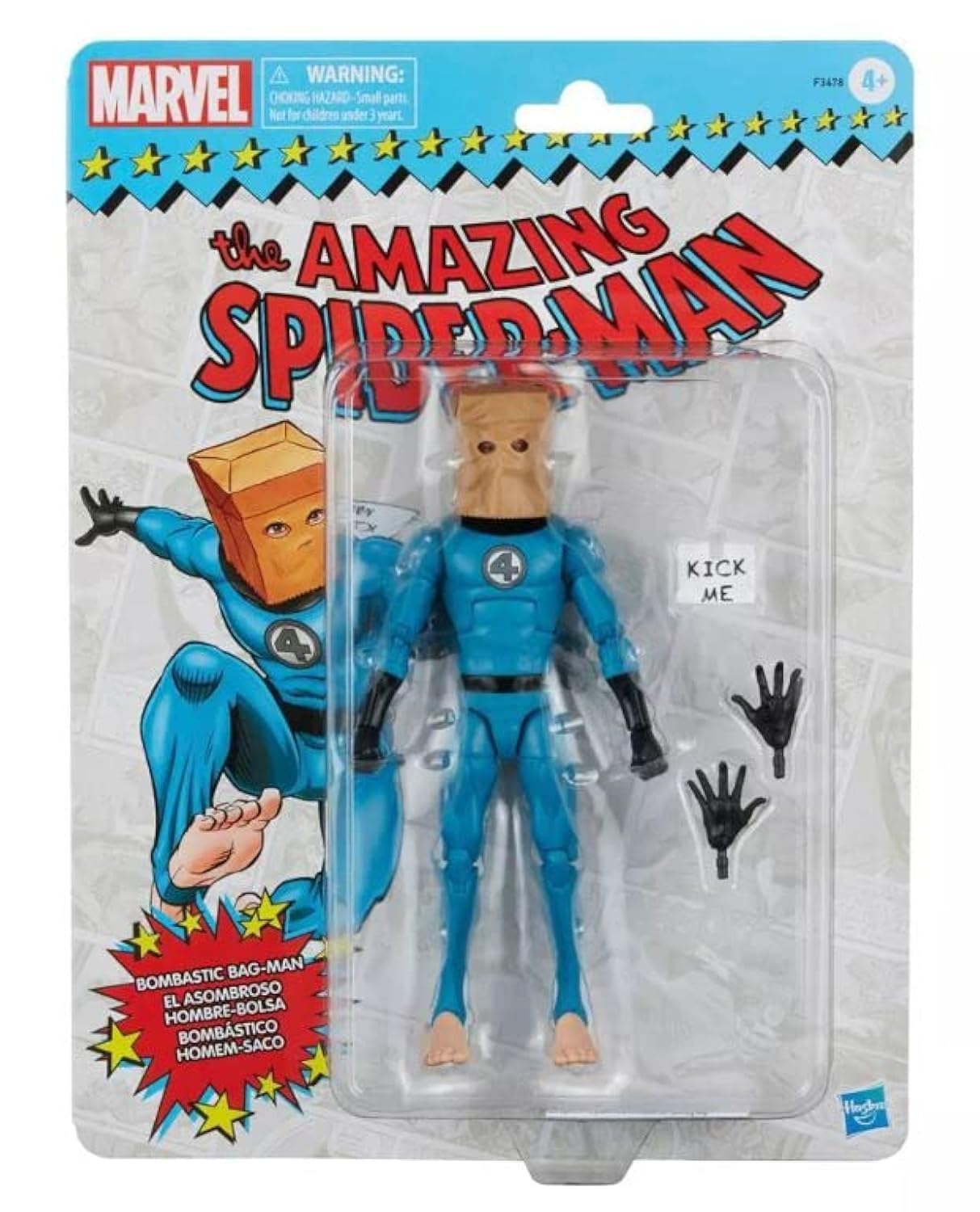 Marvel Legends Retro Vintage Collection 6" Figure Spider-Man & X-Men (Bombastic Bag Man)