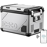 ICECO APL55 Dual Zone Portable Refrigerator Bluetooth Controlled, 55 Liter 12v refrigerator with SECOP Compressor, DC 12/24V,