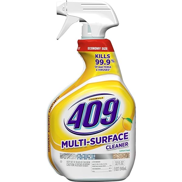 FORMULA 409 MULTI-SURFACE CLEANER, SPRAY BOTTLE, LEMON, 32 OUNCES (PACKAGING MAY VARY)