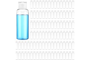 200 Pack Clear Plastic Travel Bottles,2oz Leak Proof Refillable Squeeze Bottles,Flip Cap Empty Cosmetic Container Travel Size
